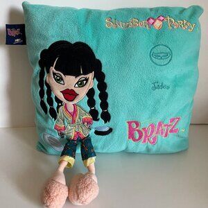 2003 Bratz Slumber Party Pillow Jade Color Aqua Green MGA Plush 12" x 13"